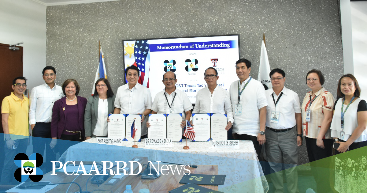 DOST-PCAARRD, DOST-SEI, and Texas Tech University combine efforts for PhilDOST-Texas Tech Doctoral Research and Mentoring Program